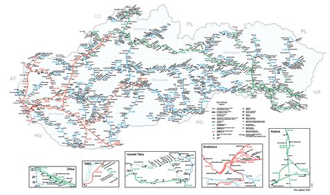 Mapa Slovenska zobrazujúca sieť diecéznych a eparchiálnych charít