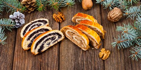 Ilustrácia maďarských vianočných koláčov - bajgle a žerbó