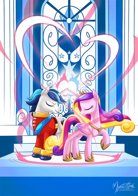 Ilustrácia princeznej Cadance a Shining Armora