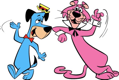 Ilustrácia postáv z filmu: Huckleberry Hound, Snagglepuss a ďalší v zimnom prostredí