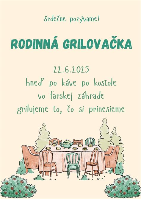 rodinná grilovačka v záhrade
