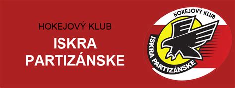 Hráči HK Iskra Partizánske s logom klubu