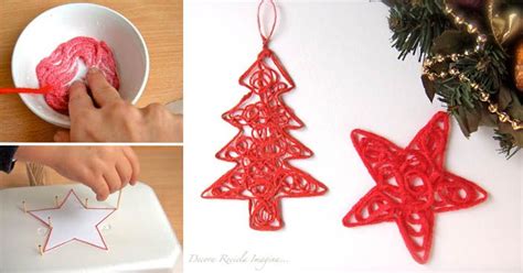 Rodina tvorí vianočné ozdoby z vlny a priadze