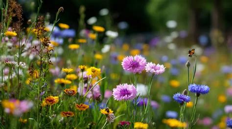 Tematické foto: košík s poľnými kvetmi alebo lúka s kvitnúcimi kvetmi