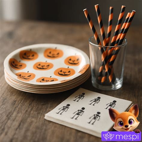 Tematické foto halloweenskej papierovej výzdoby v interiéri