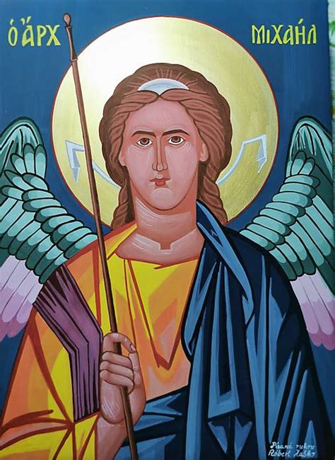 ikona archanjela Michala ako bojovníka a ochrancu