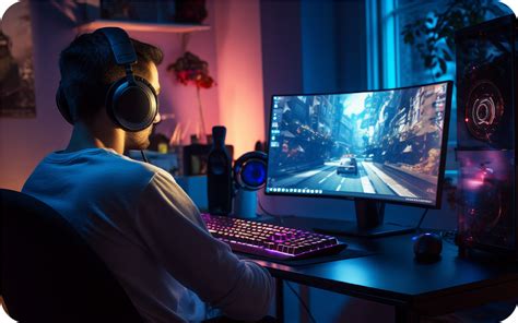 Muž hrá videohru na konzole, s radosťou v tvári.