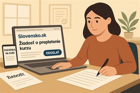 Ilustrácia: rodič vypĺňa elektronickú žiadosť