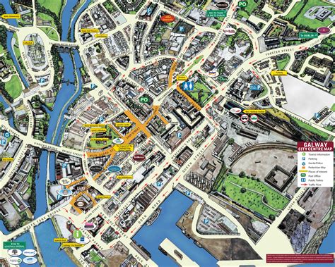Mapa Galway a okolitého grófstva