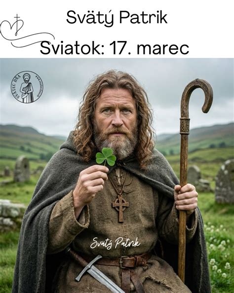 infografika s mapou Írska a symbolmi sviatku (trojlístok, harfa, svätý Patrik)