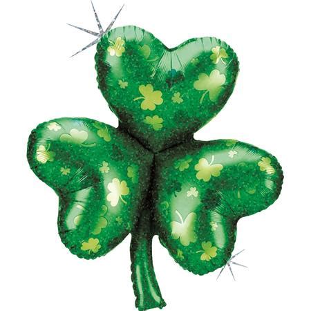 ilustrácia svätého Patrika držiaceho trojlístok
