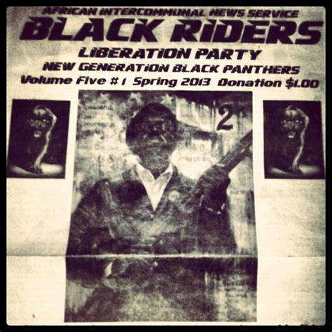 Ilustrácia: členovia Black Riders Liberation Party počas ozbrojeného pochodu