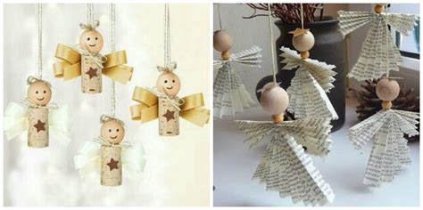 Rôzne typy DIY anjelikov vyrobených z papiera, dreva, korálikov a macramé.