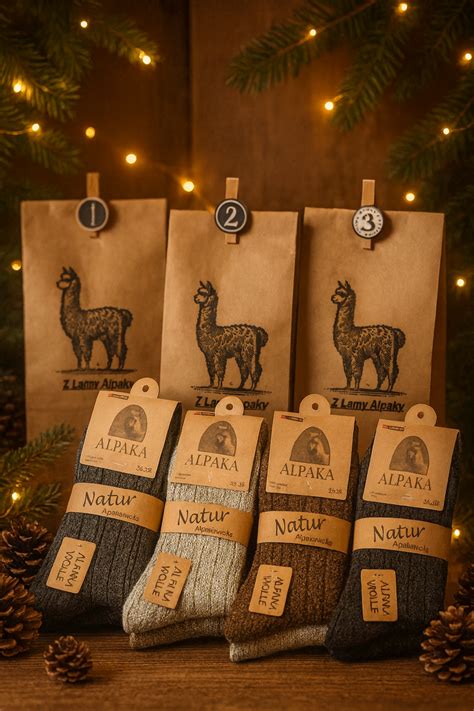 Adventný kalendár vytvorený z rôznych farebných ponožiek