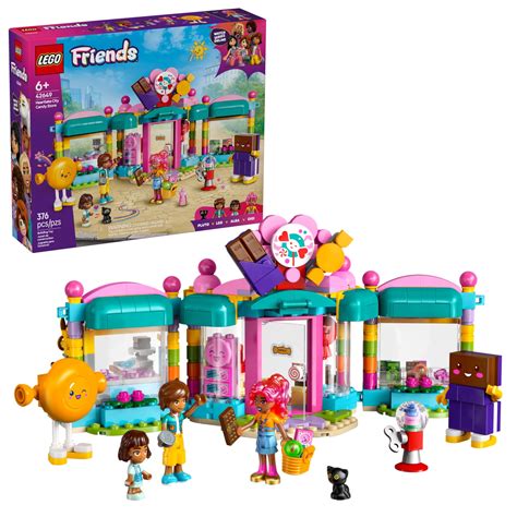 ukážka papierovej pozvánky LEGO Friends s postavičkami a farbami Heartlake City