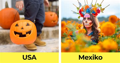 Infografika porovnávajúca tradície Dušičiek a Halloweenu