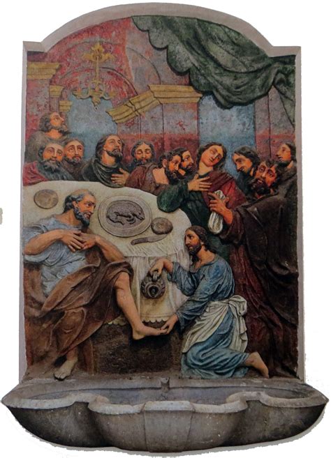 Ilustrácia Ježiša umývajúceho nohy apoštolom