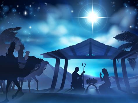 Ilustrácia betlehemskej maštale s jasličkami a svätou rodinou