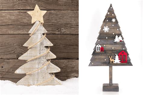 Rôzne druhy drevených materiálov vhodných na výrobu vianočného stromčeka