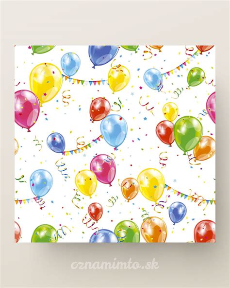 Tematické foto pozvánky s balónmi a konfetami