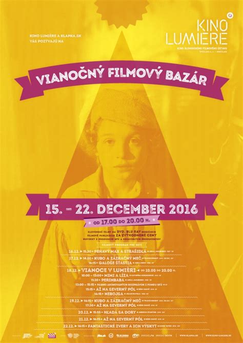 Vianočný filmový bazár v Kine Lumière - plagát alebo stánok s DVD