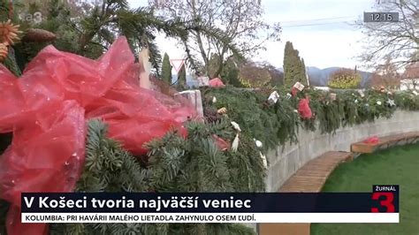 adventný veniec v obci Košeca