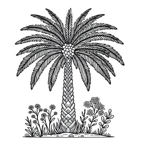 Ilustrácia datľovej palmy