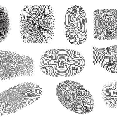 Vizualizácia súpravy na odtlačky prstov (pečiatkový vankúšik, atrament, papier)