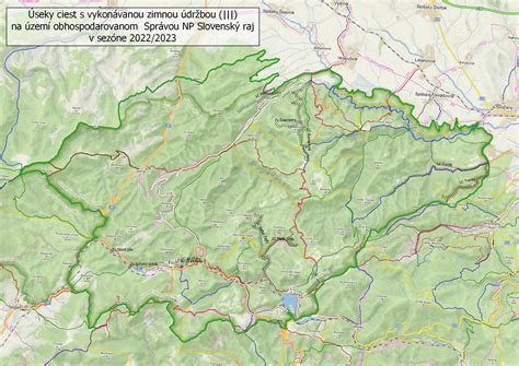 Mapa Vážskej cyklomagistrály s vyznačenými úsekmi