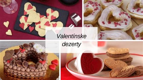 Valentínske dezerty v tvare srdca na stole