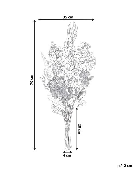 Prehľadová schéma rôznych priemerov umelých vencov od 25 cm do 55 cm