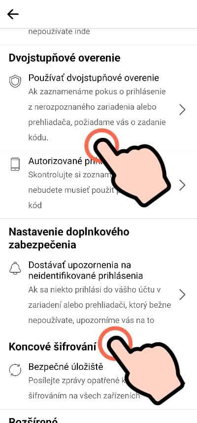 Ikona správy na Facebooku a možnosť 