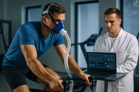 športovec na bicyklovom ergometri