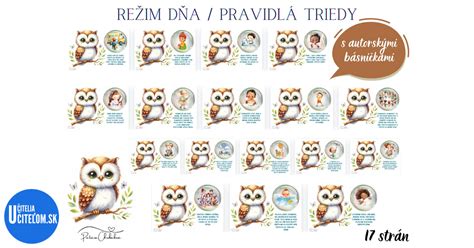 infografika: rôzne typy výzdobných materiálov pre triedu (girlandy, menovky, pravidlá)
