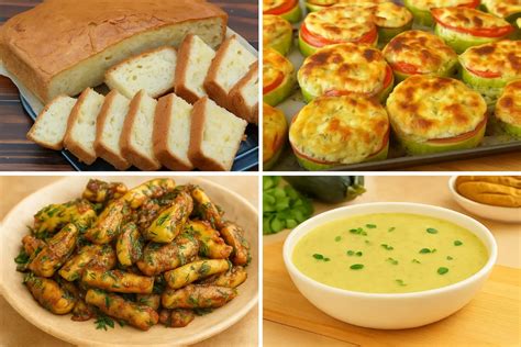 Infografika s výberom obľúbených fingerfood receptov: od quiche až po taštičky samosa.