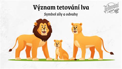 Ilustrácia leva ako symbolu sily a odvahy