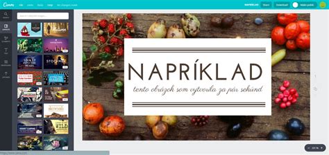 Ukážka rozhrania online nástroja na tvorbu pozvánok