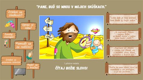 Umelecké zobrazenie pokušenia Ježiša na púšti s anjelmi