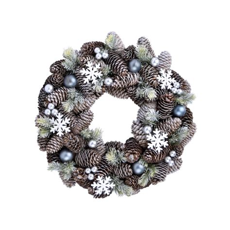 vianočný veniec na vchodových dverách