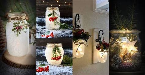 ručne vyrobené svietniky zo zaváraninových pohárov na girlande