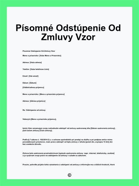 Ilustračné znázornenie procesu odstúpenia od zmluvy