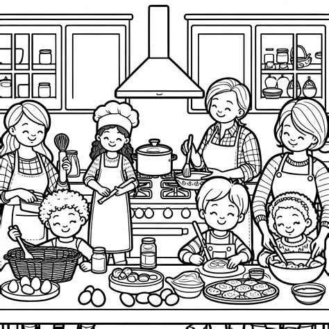 deti v zásterách a čapiciach pečú medovníčky