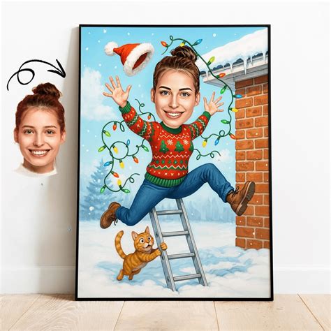 Ilustrácia s vianočnými vločkami, svetielkami a darčekmi