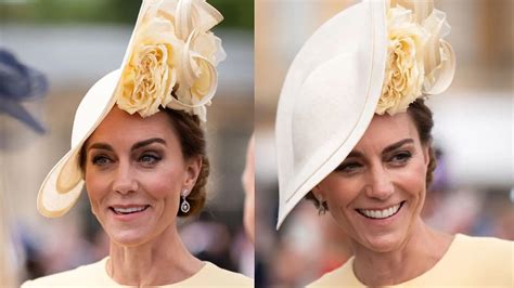 Princezná Kate v žltých šatách na záhradnej párty s princom Williamom