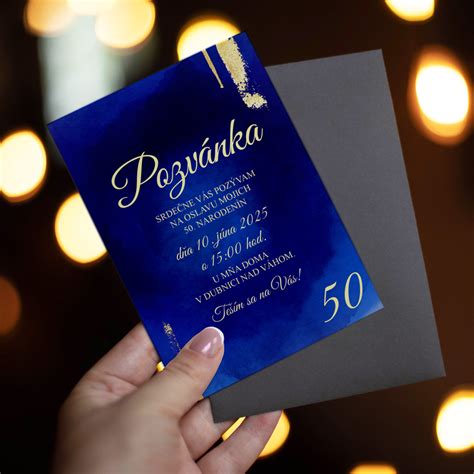 Ukážka elegantnej oficiálnej pozvánky s priestorom pre text