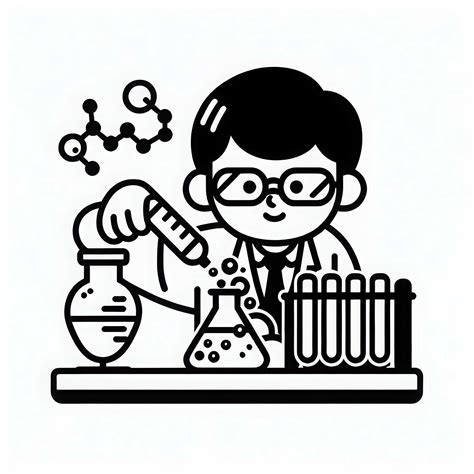 Chlapec vykonáva jednoduchý vedecký experiment s chemickou súpravou