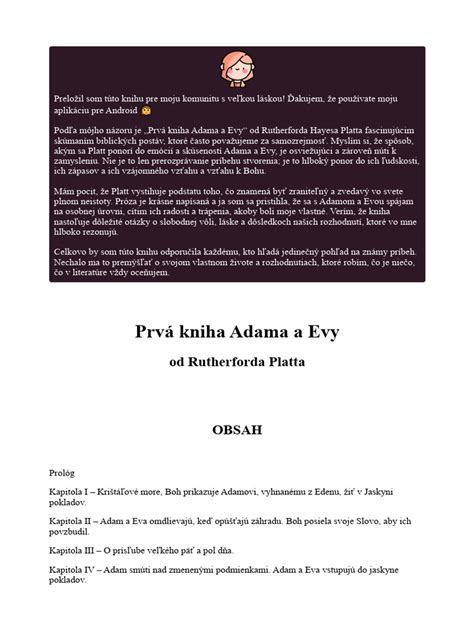 Grafická ilustrácia príbehu Adama a Evy v raji