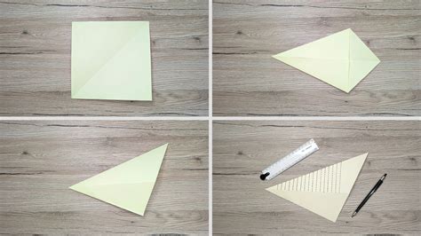 Ilustrácia: Krok za krokom výroba papierovej čiapky s naznačenými záhybmi