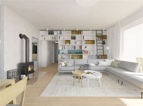 útulná obývačka s pohodlnou pohovkou a hojdacou stoličkou