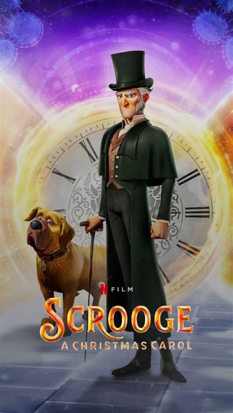Tematické foto: animovaná postava Ebenezer Scrooge s vianočnou tematikou